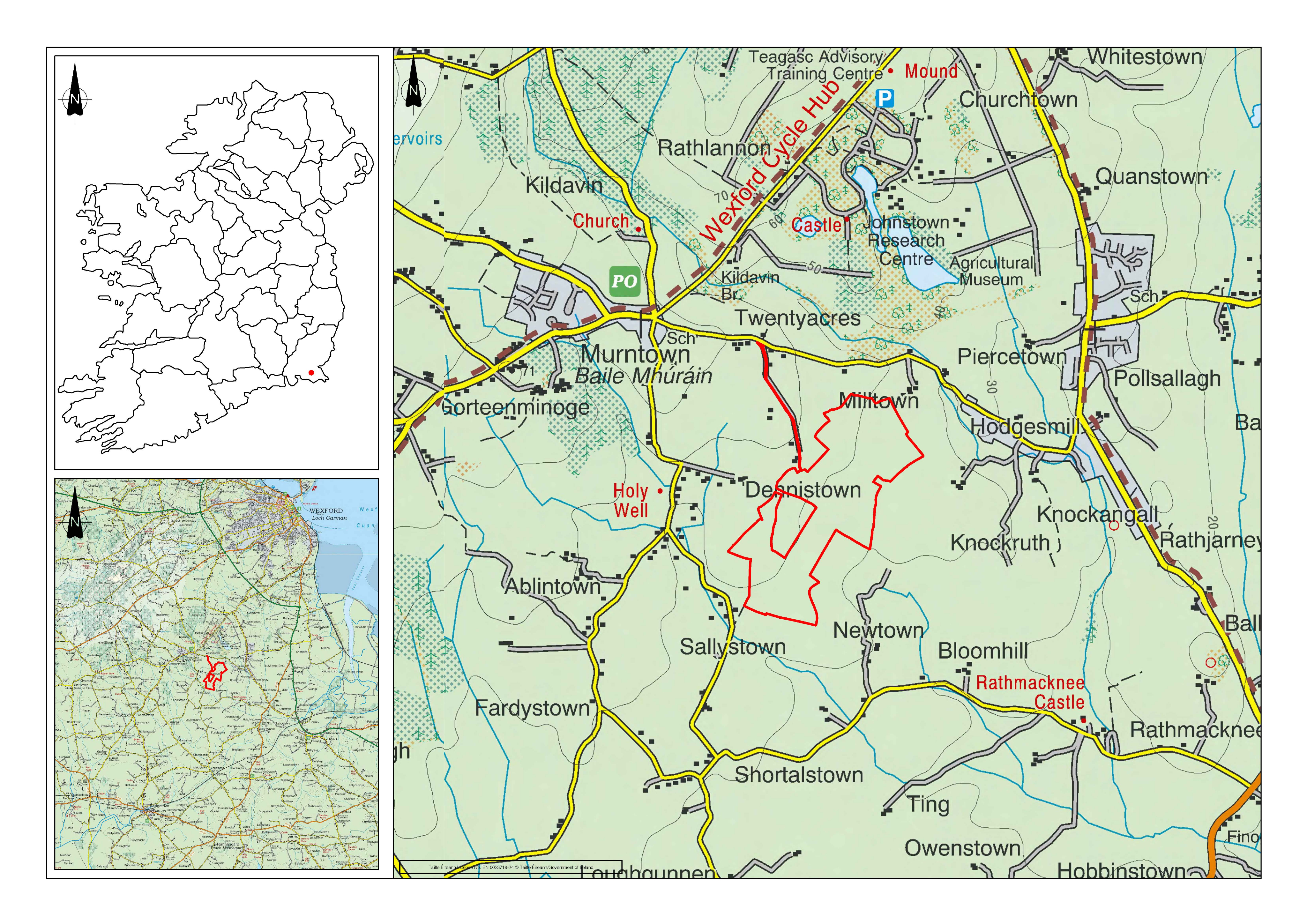 Map view of the Dennistown site